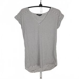 Black and White Striped Tee Express XS